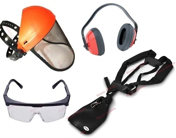 motocoasa pe acumulator Set accesorii motocoasa (casca protectie, ochelari, ham, casca antifonica)