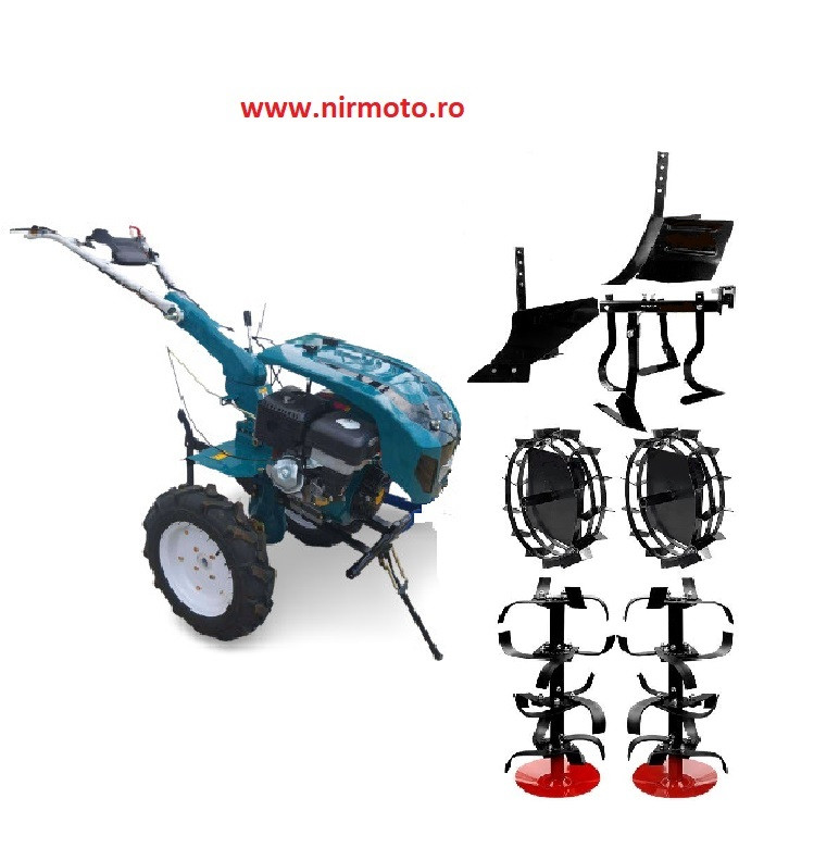 roti motocultor 500/8 Motocultor Dakard Hs 1100D New - 16 Cp cu plug de arat, roti metalice, rarita reglabila, prasitoare si 5 Litri de ulei
