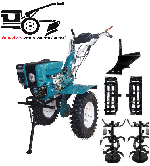 roti motocultor 500/8 Motocultor Hs 1000B New cu Roti Metalice + Plug Arat