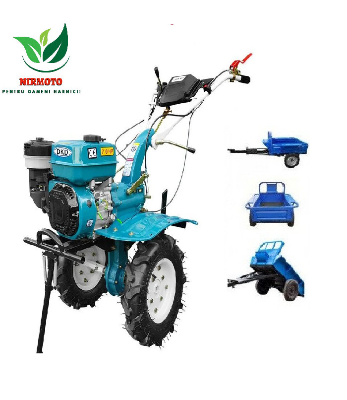 anvelope remorca 900/16 Motocultor Profesional Dakard HS 1000B cu Remorca / motocultor cu remorca de 500Kg