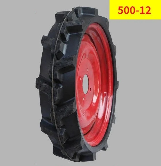 Roata motocultor completa 5.00 x 12 (cauciuc plin, fara camera aer)
