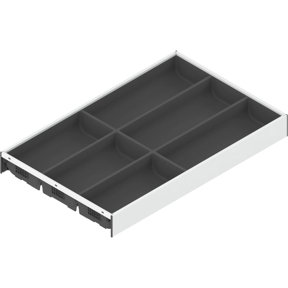 AMBIA-LINE Organizator pt tacamuri, pt LEGRABOX/MERIVOBOX Sertar, Plastic/otel, 6 Compartimente pt tacamuri, NL=500 mm, Latime=300 mm,