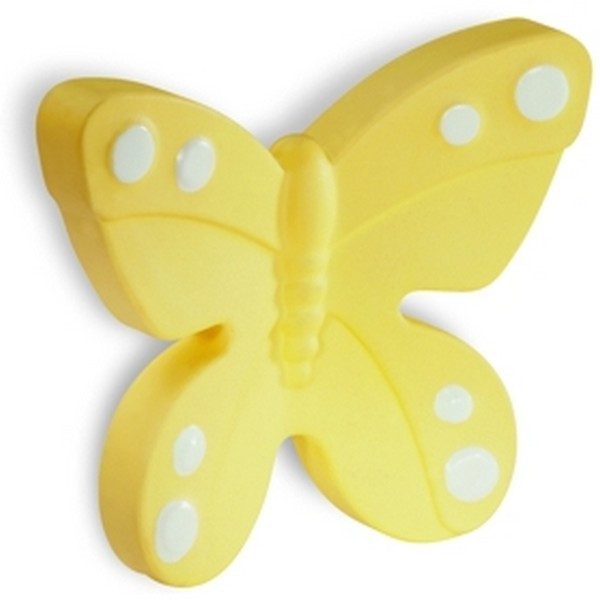 Buton plastic SIRO ( mobilier copii ) – Fluturas galben cu picatele albe de la feroshop imagine noua