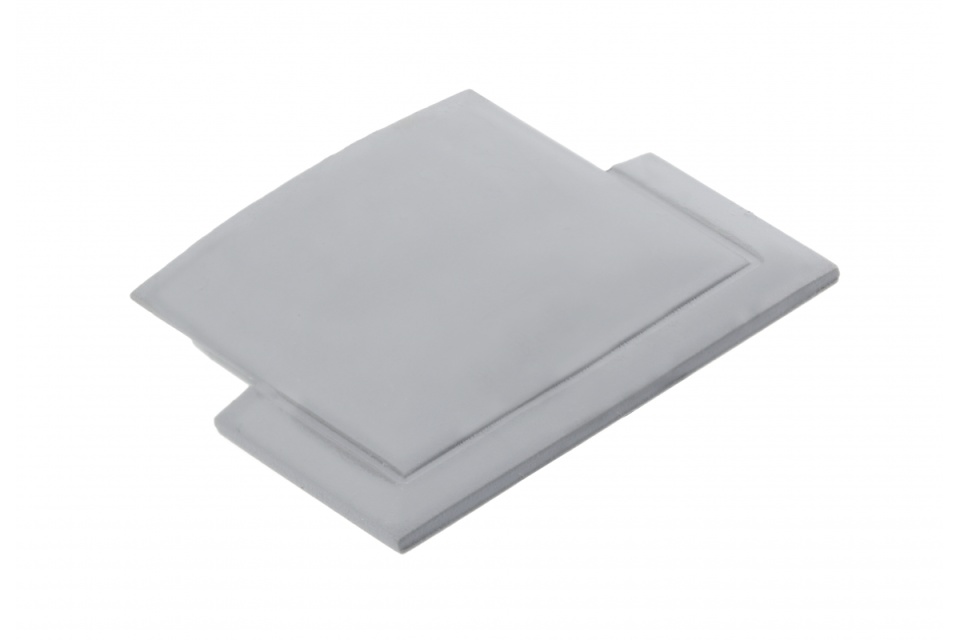 Capac lateral profil din aluminiu pentru LED GLAX, argintiu, bilster 10 buc
