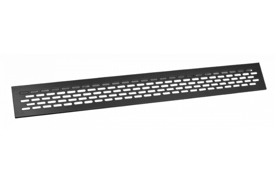 Grila aerisire aluminiu 484x 60mm - negru mat