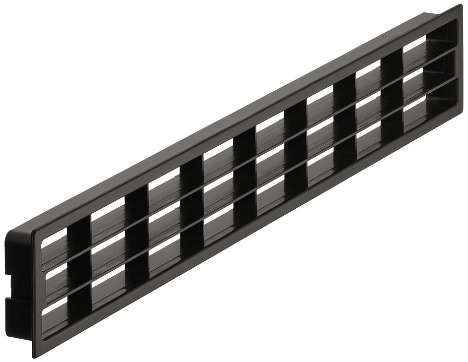 Grila aerisire plastic 458 x 65 mm - neagra 571.77.300