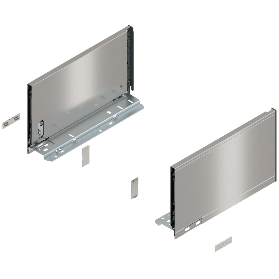Laterala sertar LEGRABOX C 177 mm, NL=300 mm, dr+stg, pure, inox periat-lacuit