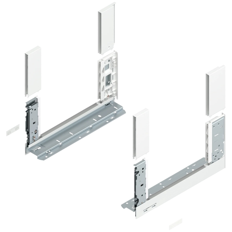 Laterala sertar LEGRABOX C 177 mm, NL=350 mm, dr+stg, free, alb-matase mat