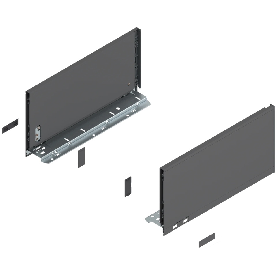 Laterala sertar LEGRABOX C 177 mm, NL=350 mm, dr+stg, pure, gri-orion mat