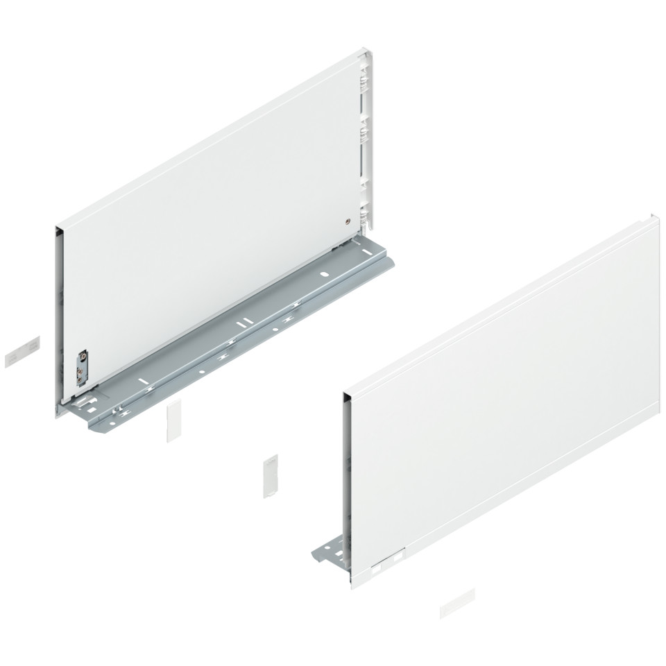 Laterala sertar LEGRABOX F 241 mm, NL=450 mm, dr+stg, pure, alb-matase mat