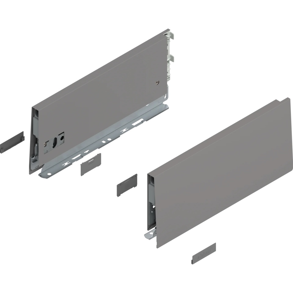 Laterala sertar MERIVOBOX K 300mm, dr+stg gri indiu mat, (129mm)