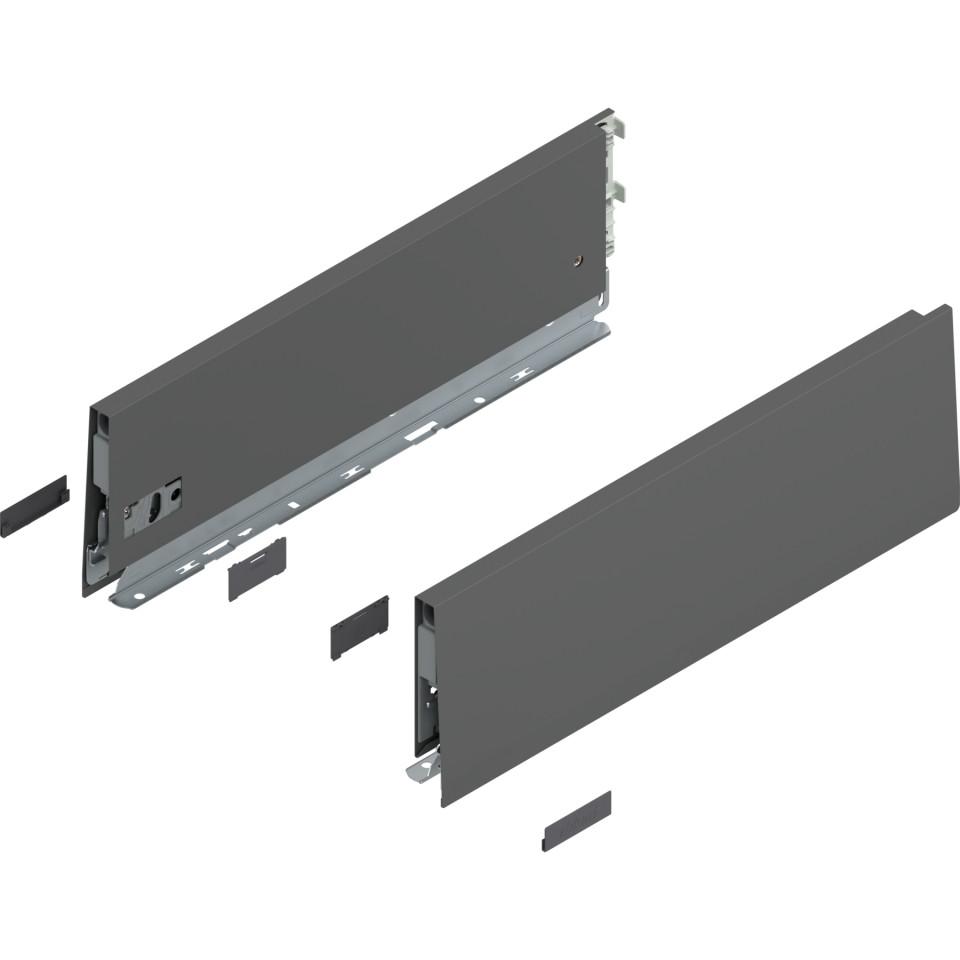 Laterala sertar MERIVOBOX K 400mm, dr+stg, gri-orion mat, (129mm)