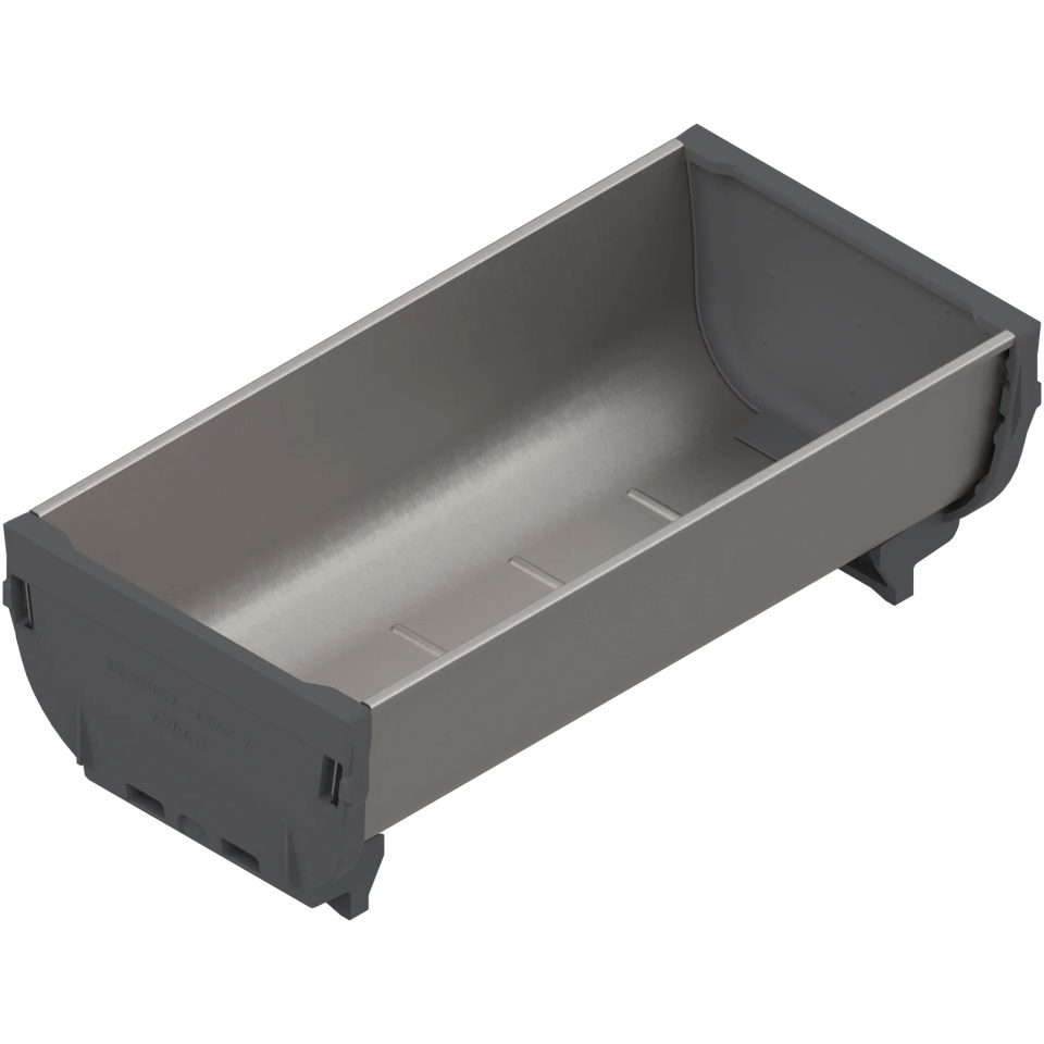 ORGA-LINE, Caseta organizare, lungime=176mm, latime=88mm inox-periat/gri inchis
