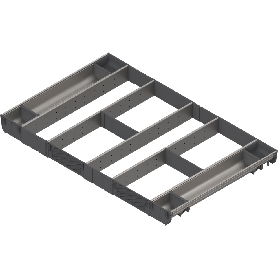 ORGA-LINE, Set combinat TANDEMBOX, NL=550mm, KB=900mm inox-periat/gri inchis