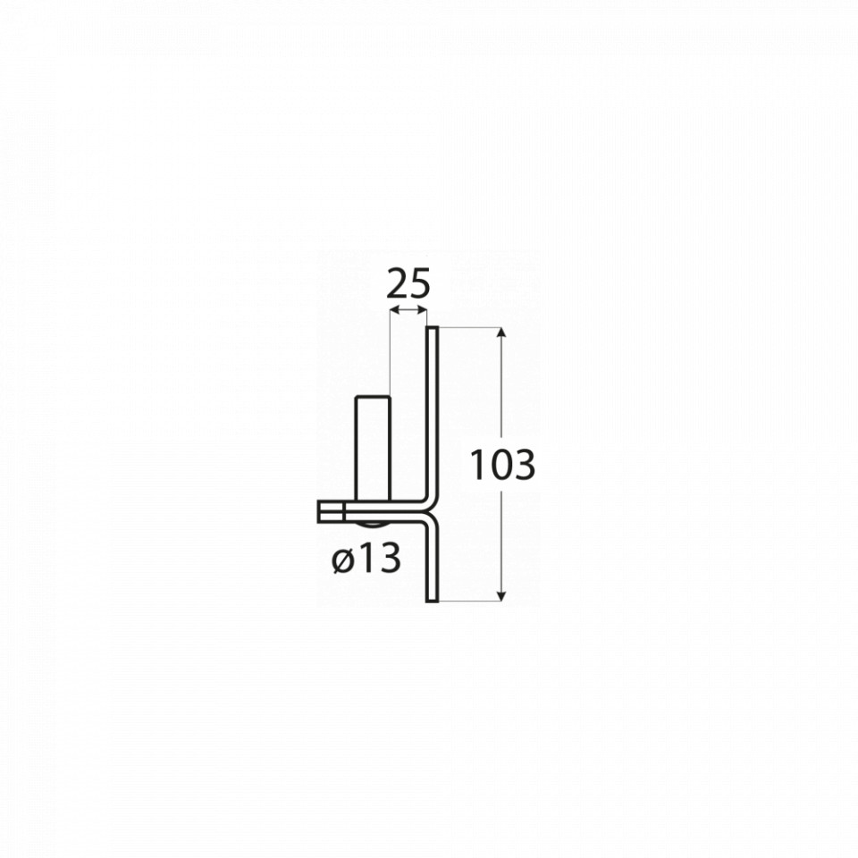 Pivot balama D13/25mm Negru