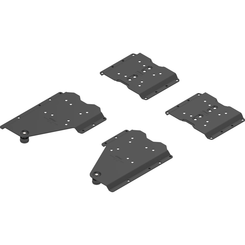 REVEGO duo - Conector tip pocket set pentru aplicatie cu plinta, otel, prindere cu surub, negru