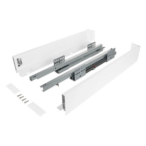 Riex ND60: Sertar cu amortizare 40kg pentru PAL 18mm, H 84, L450mm - alb