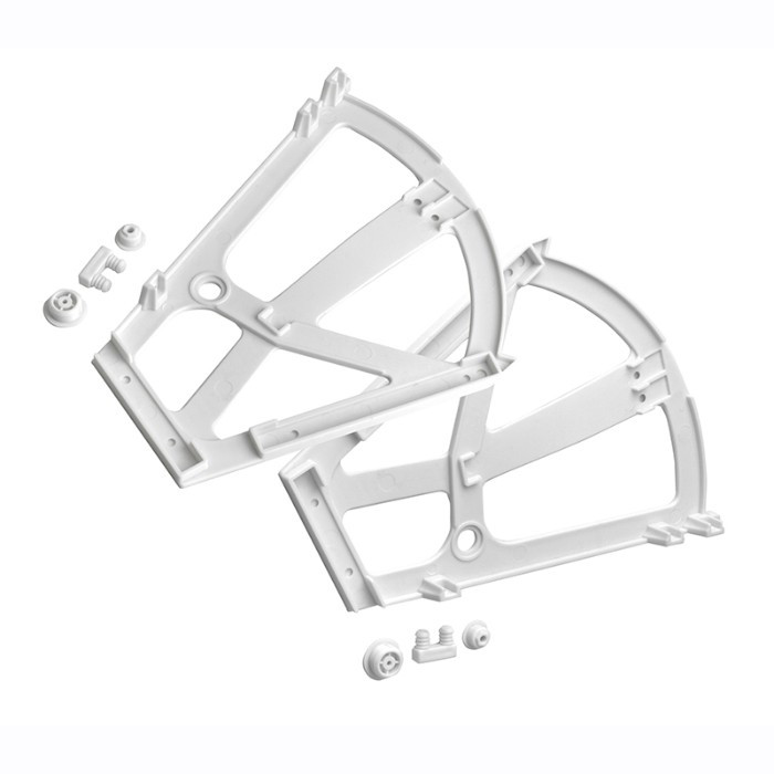 Suport pantofi doua spatii, plastic, alb