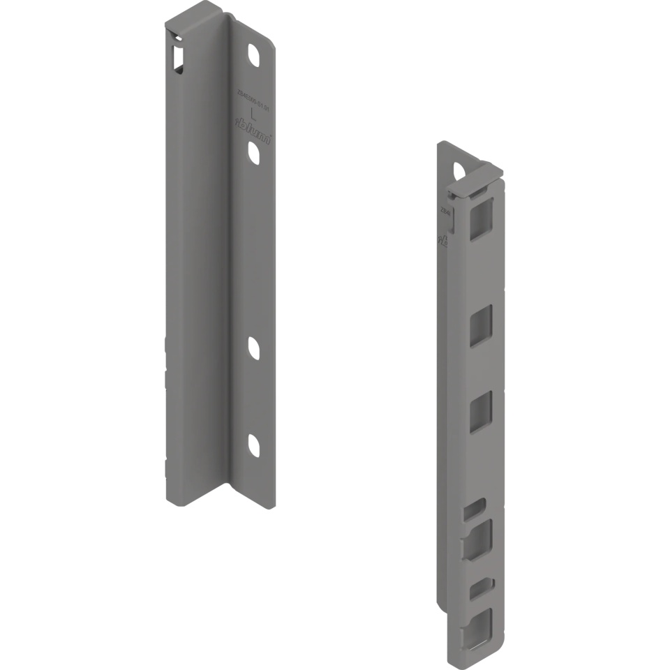 Suport spate sertar, dr+stg MERIVOBOX E (209mm), gri indiu mat