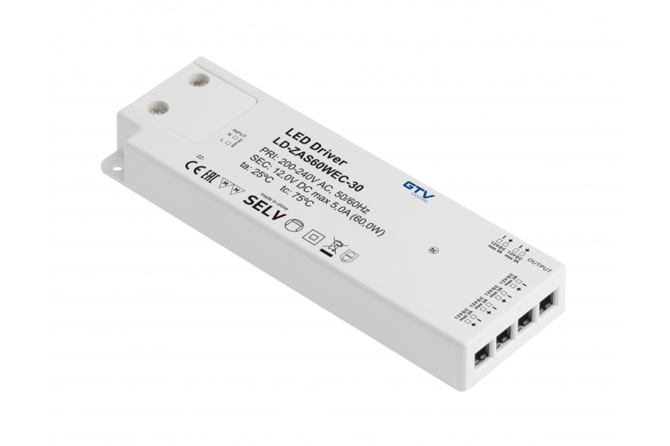 Transformator led Easy Click 12V, 6 iesiri, 60W
