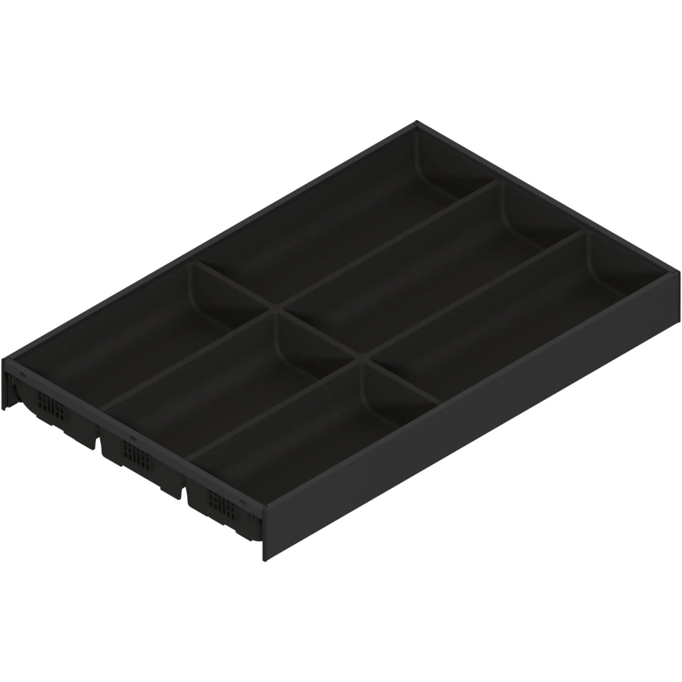 AMBIA-LINE Organizator pt tacamuri, pt LEGRABOX/MERIVOBOX Sertar, Plastic/otel, 6 Compartimente pt tacamuri, NL=500 mm, Latime=300 mm, negru-carbon