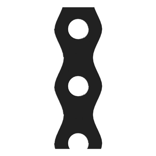 Banda perforata in role - 12x0,7 mm ZA -3m/rola - neagra