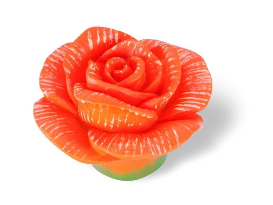 Buton plastic SIRO ( mobilier copii ) – Trandafir portocaliu feroshop.ro imagine 2022 magazindescule.ro
