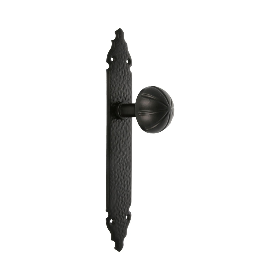 Buton usa exterior Zamak Ø55 mm cu placa forjata