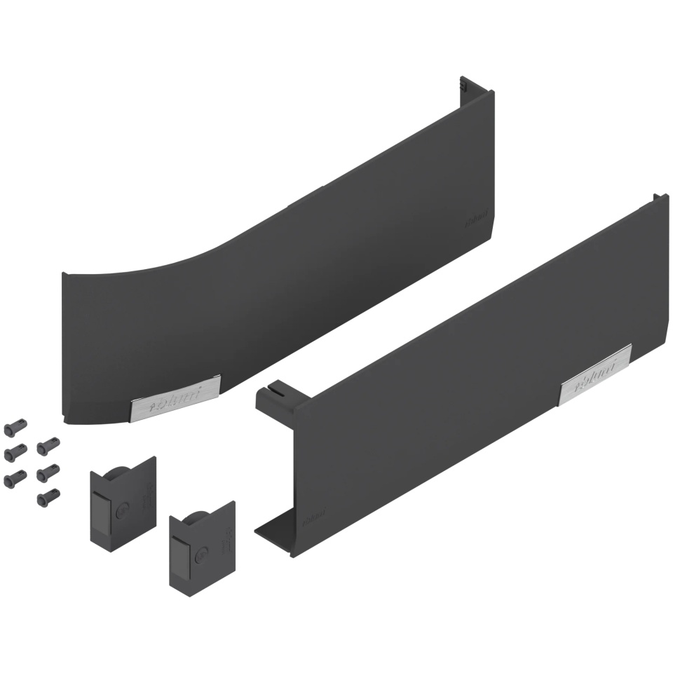 Capac AVENTOS HF/HS/HL top, dreapta+stanga,pt SERVO-DRIVE gri inchis /inox (incl comutator)