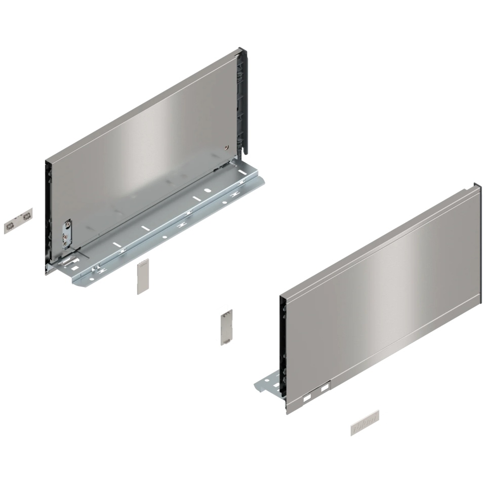 Laterala sertar LEGRABOX C 177 mm, NL=350 mm, dr+stg, pure, inox periat-lacuit