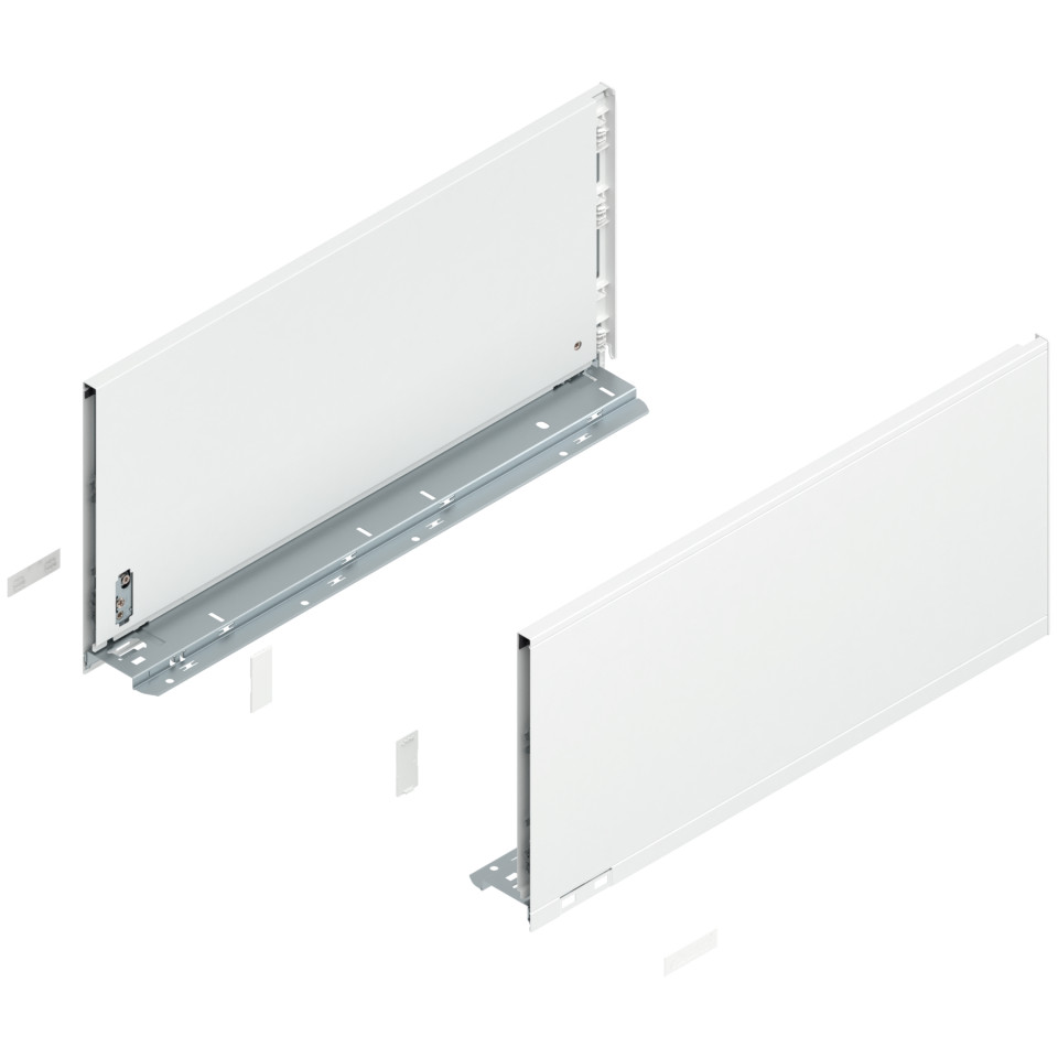 Laterala sertar LEGRABOX F 241 mm, NL=500 mm, dr+stg, pure, alb-matase mat