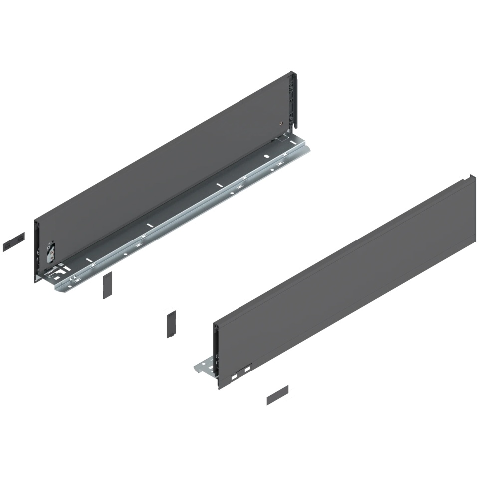 Laterala sertar LEGRABOX K 128.5 mm, NL=600 mm, dr+stg, pure, gri-orion mat