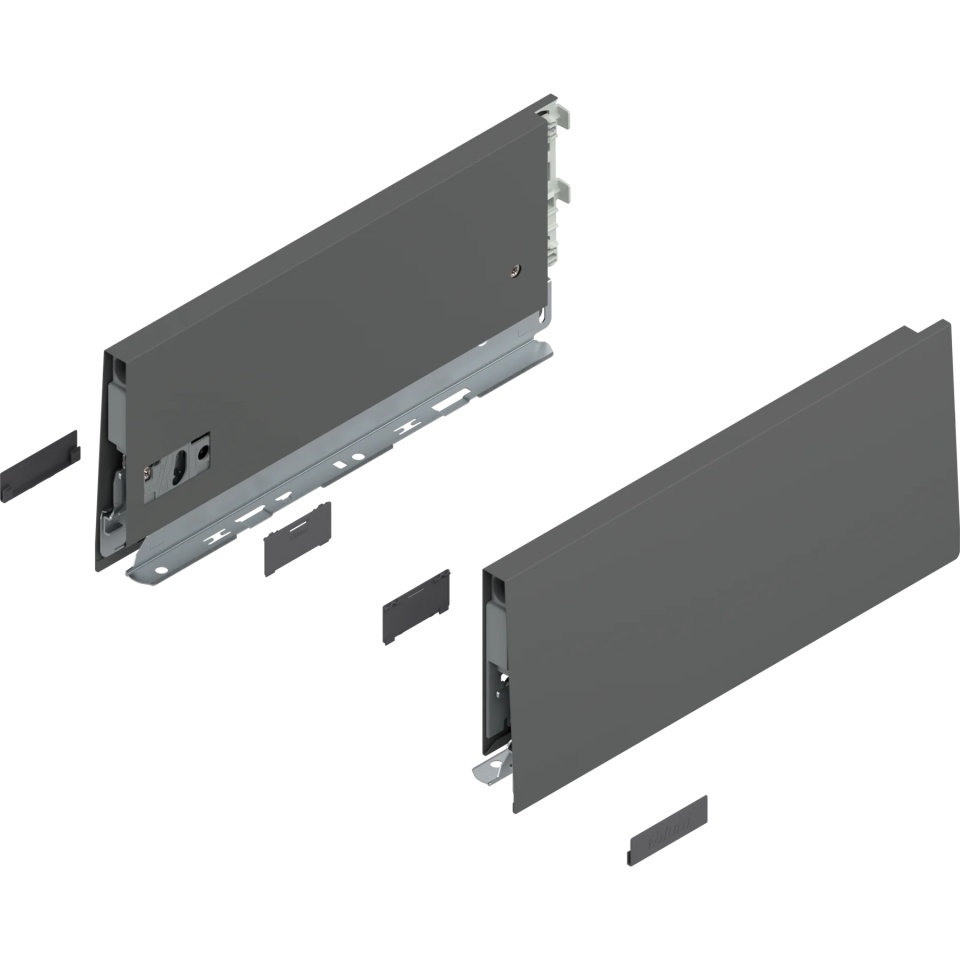 Laterala sertar MERIVOBOX K 300mm, dr+stg gri-orion mat. (129mm)