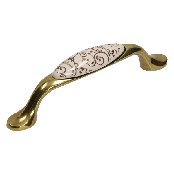 Poze Maner metalic - UP19 - antichizat portelan MLK - flori auriu / maro feroshop.ro