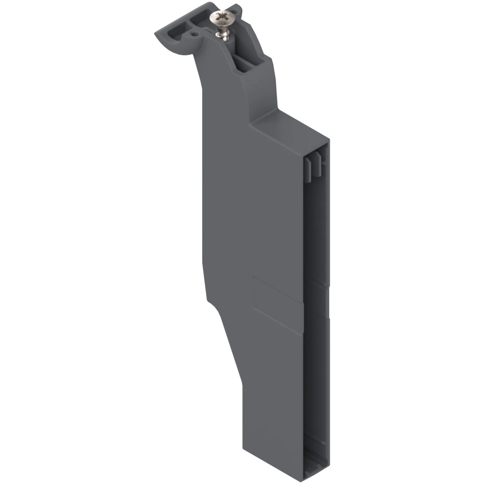 ORGA-LINE, piesa prindere pt separator transversal pt TANDEMBOX plus, extragere cu front inalt, Inaltime H, stanga/dreapta, culoare gri inchis R7037