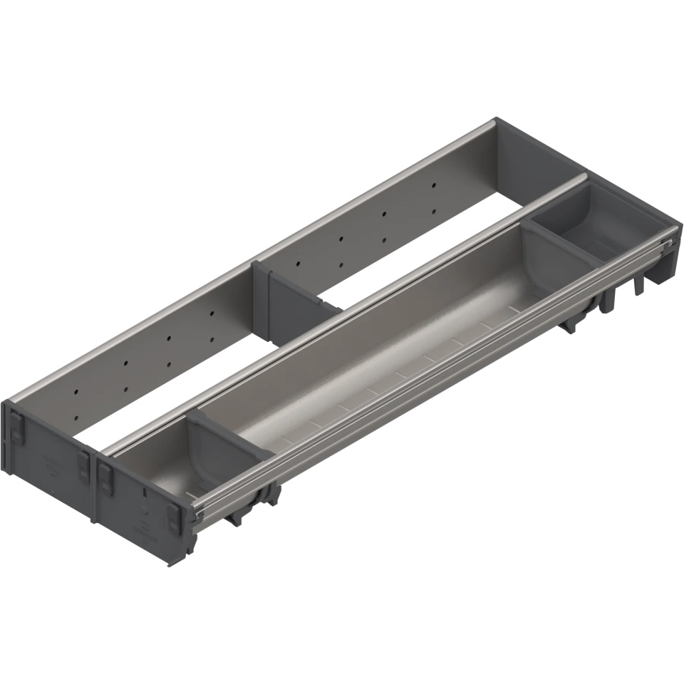 ORGA-LINE, Set combinat TANDEMBOX, NL=550mm, latime=200mm inox-periat/gri inchis (ocupare partiala)