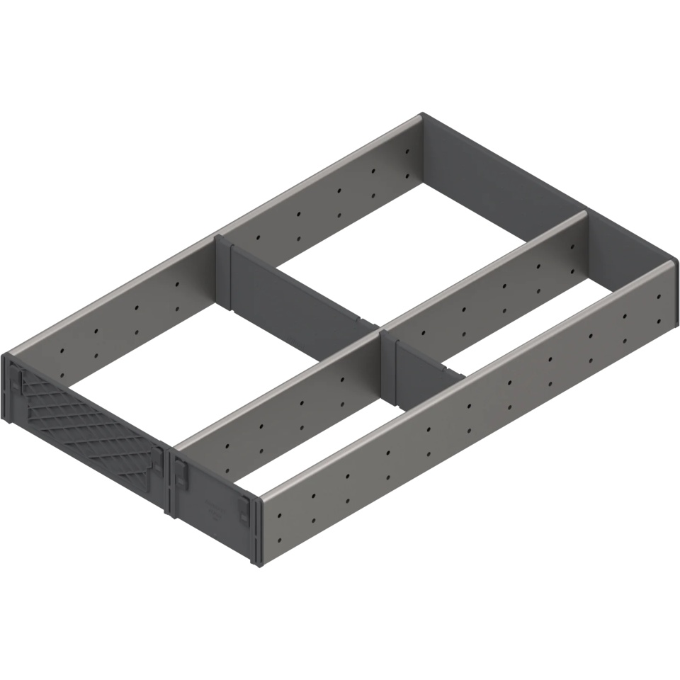 ORGA-LINE, Set compartimentare TANDEMBOX, NL=500mm, latime=291mm inox-periat/gri inchis (ocupare partiala)
