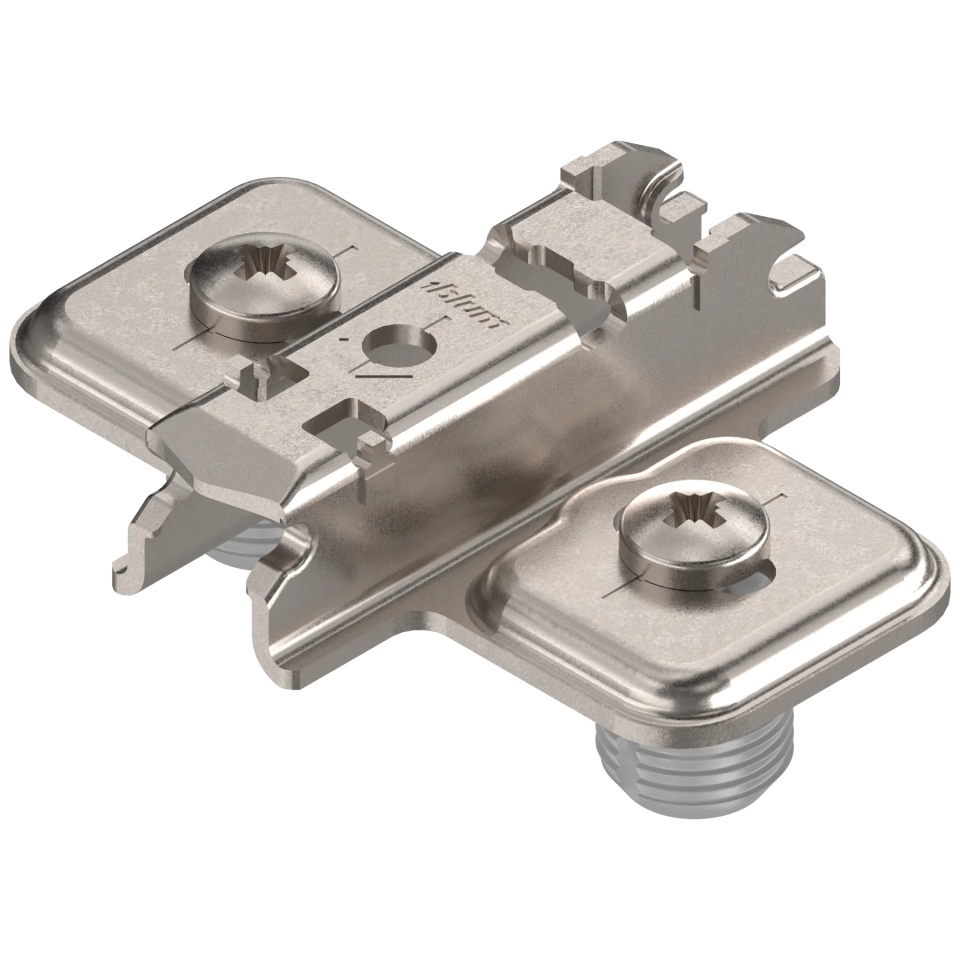 Placuta balama CLIP, in cruce, inaltare 3mm, montare prin presare cu dibluri prinse cu şuruburi