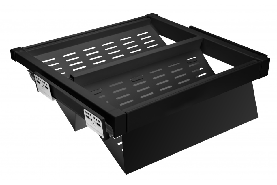 Sertar metalic Elite pentru pantofi 600 mm, inchidere cu amortizare, negru
