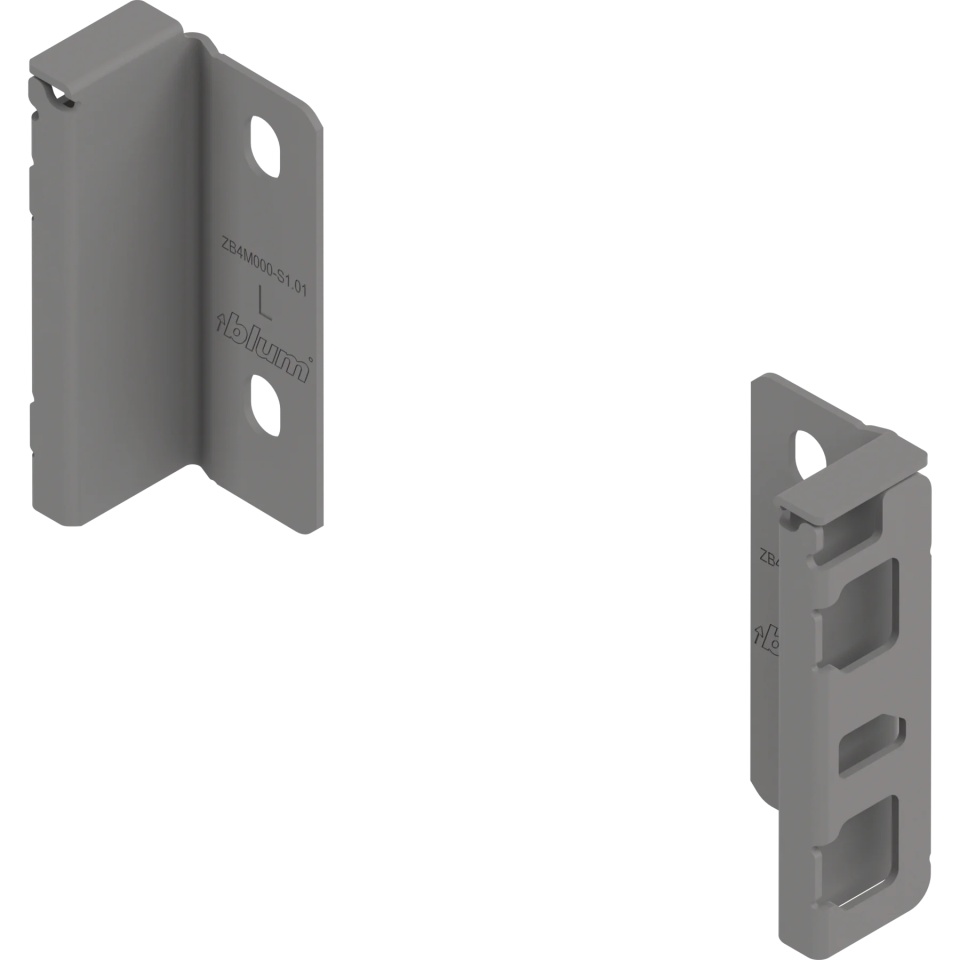 Suport spate sertar, dr+stg MERIVOBOX M (108mm), gri indiu mat