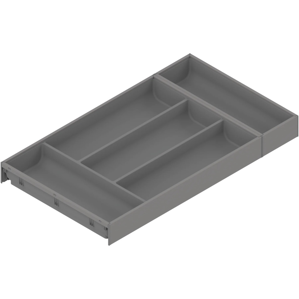 AMBIA-LINE Organizator tacamuri pt MERIVOBOX, 5 compartimente, NL 550 mm, latime 300 mm, plastic/otel, gri indiu mat