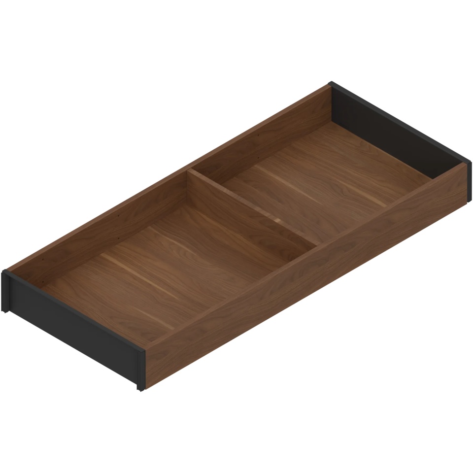 AMBIA-LINE Rama, pt LEGRABOX/MERIVOBOX Sertar, Design de lemn, NL=500 mm, Latime=200 mm, Nuc Tenn. / negru-carbon