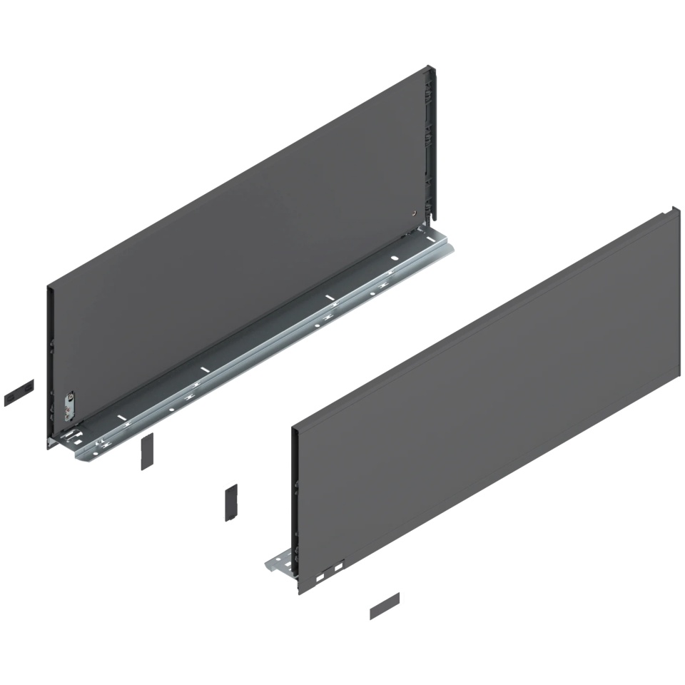 Laterala sertar LEGRABOX F 241 mm, NL=650 mm, dr+stg, pure, gri-orion mat