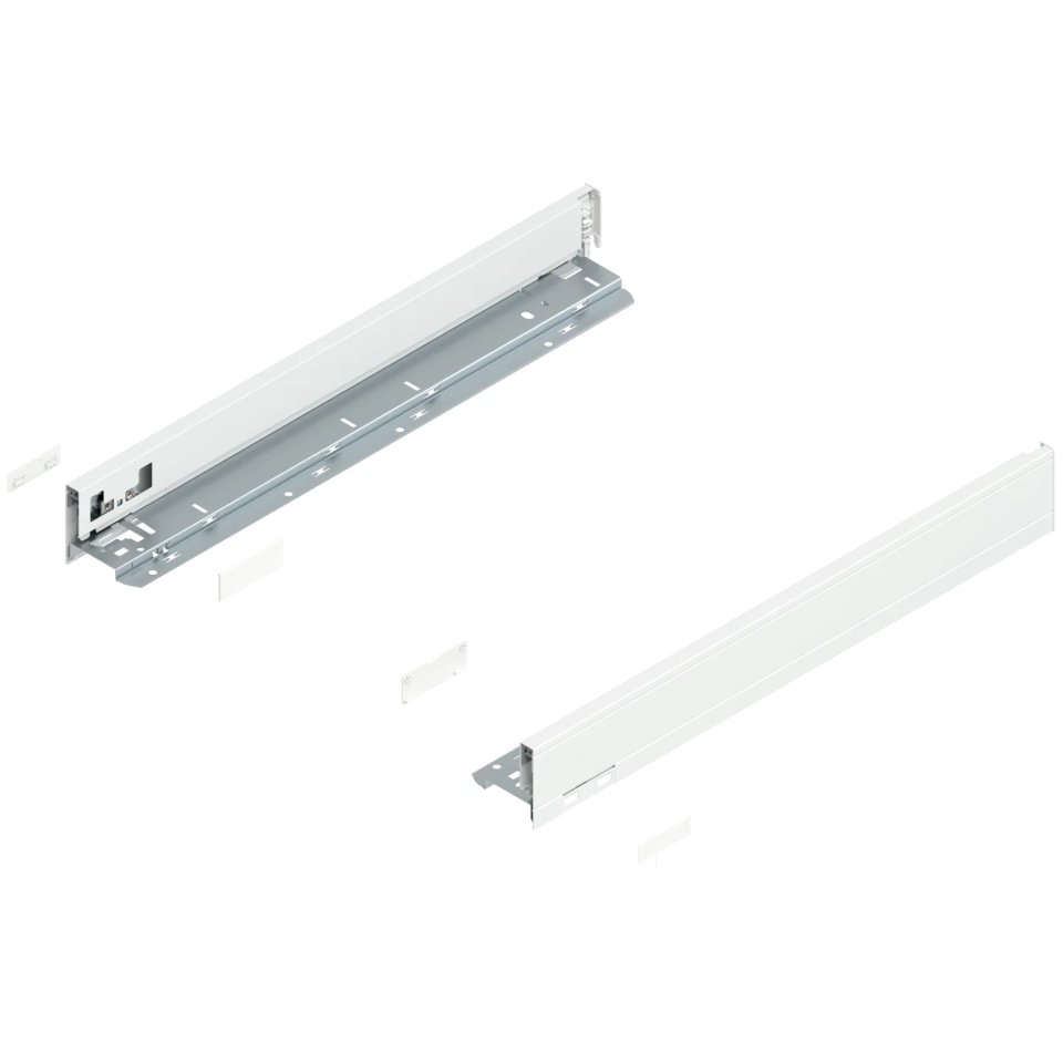 Laterala sertar LEGRABOX N 66.5 mm, NL=500 mm, dr+stg, pure, alb-matase mat
