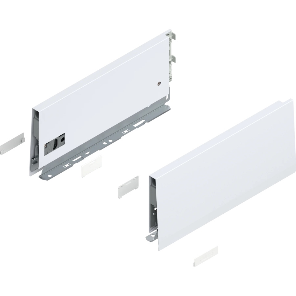 Laterala sertar MERIVOBOX K 300mm, dr+stg, alb-matase mat, (129mm)