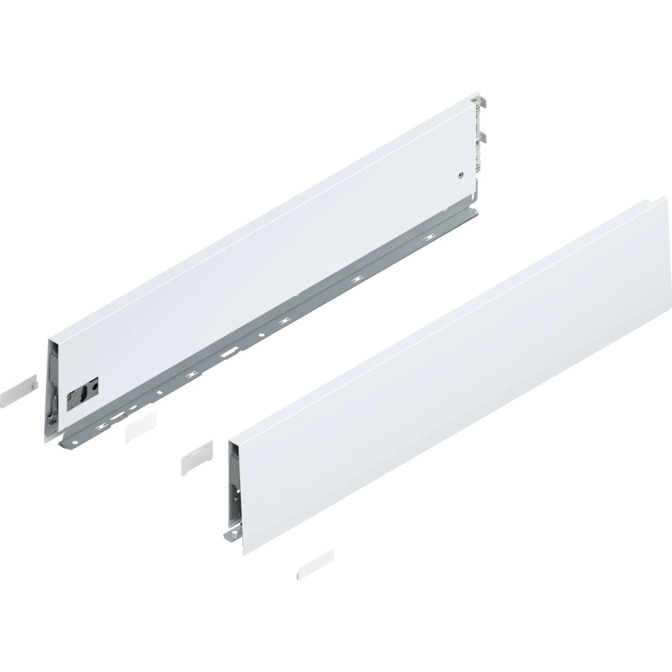 Laterala sertar MERIVOBOX K 600mm, dr+stg alb-matase mat, (129mm)