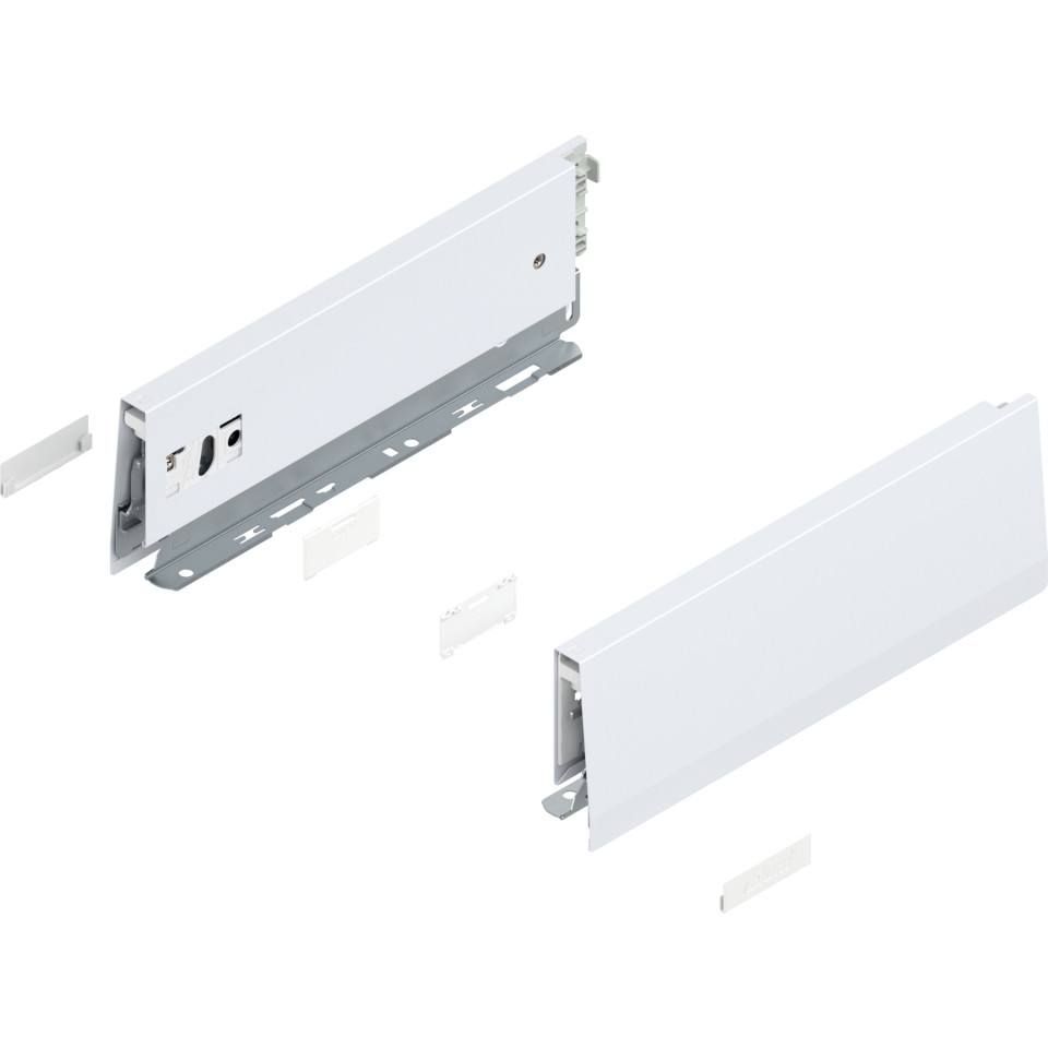 Laterala sertar MERIVOBOX M 270mm, dr+stg, alb-matase, (91mm)