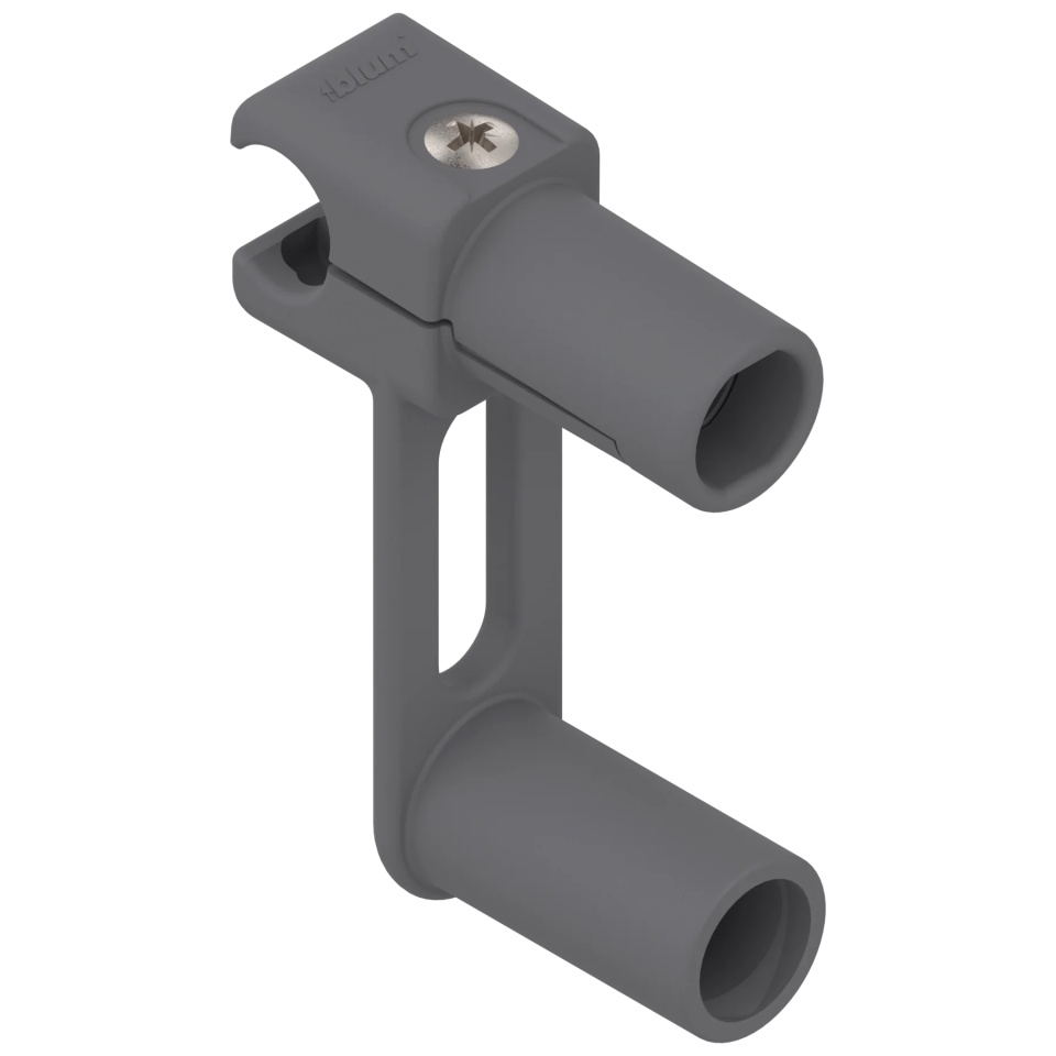 ORGA-LINE, piesa prindere traversa pentru doua bare, culoare gri inchis R7037