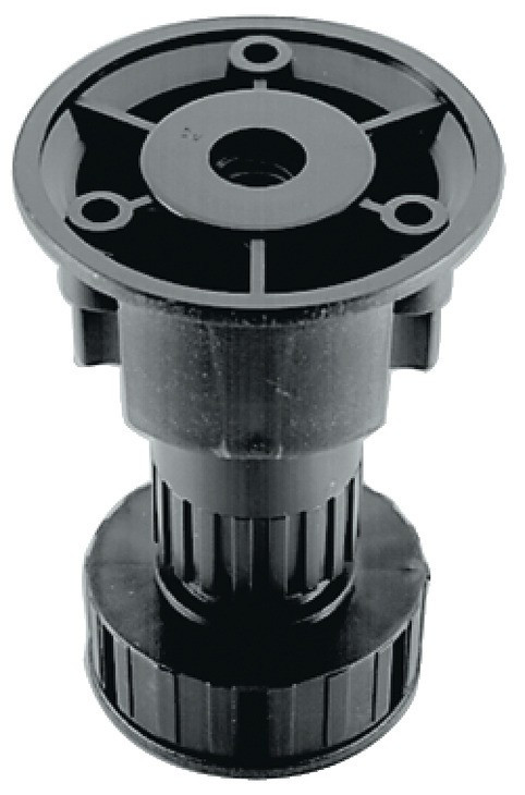Picior plastic negru reglabil h= 80mm 80mm