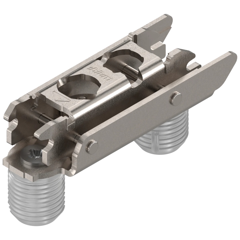 Placuta balama CLIP, dreapta, inaltare 3mm, montare prin presare cu dibluri prinse cu şuruburi, excentric